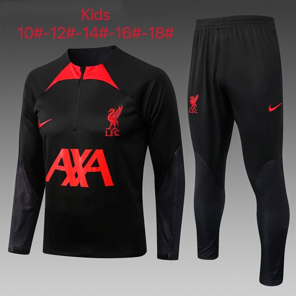 Kinder Trainings-Sweatshirt Liverpool 2023 Schwarz Rote